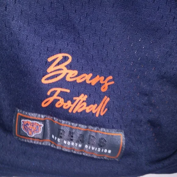 Chicago Bears Jersey NFL Football Mens Navy Blue Orange 50/50 Short Sleeve Crew - Picture 8 of 16